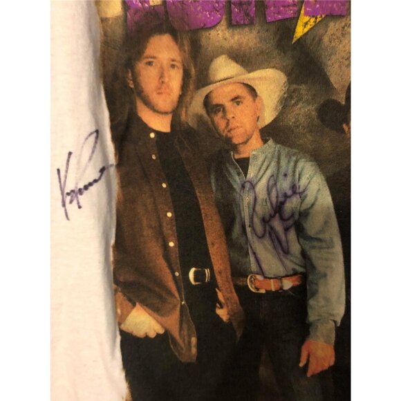 Lone Star 1997 All Band Autograph Crazy Night Tour White Tank Top - Picture 2 of 5